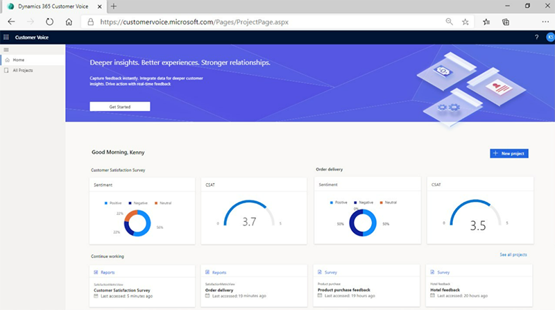 Dynamics 365 Customer Voice gathering customer feedback