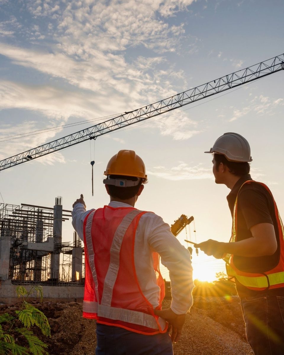 Construction industry scene suited for project management and building operations contexts