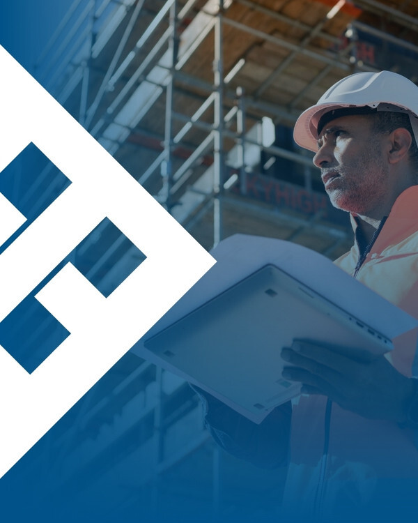 Construction site scene representing project management and building operations